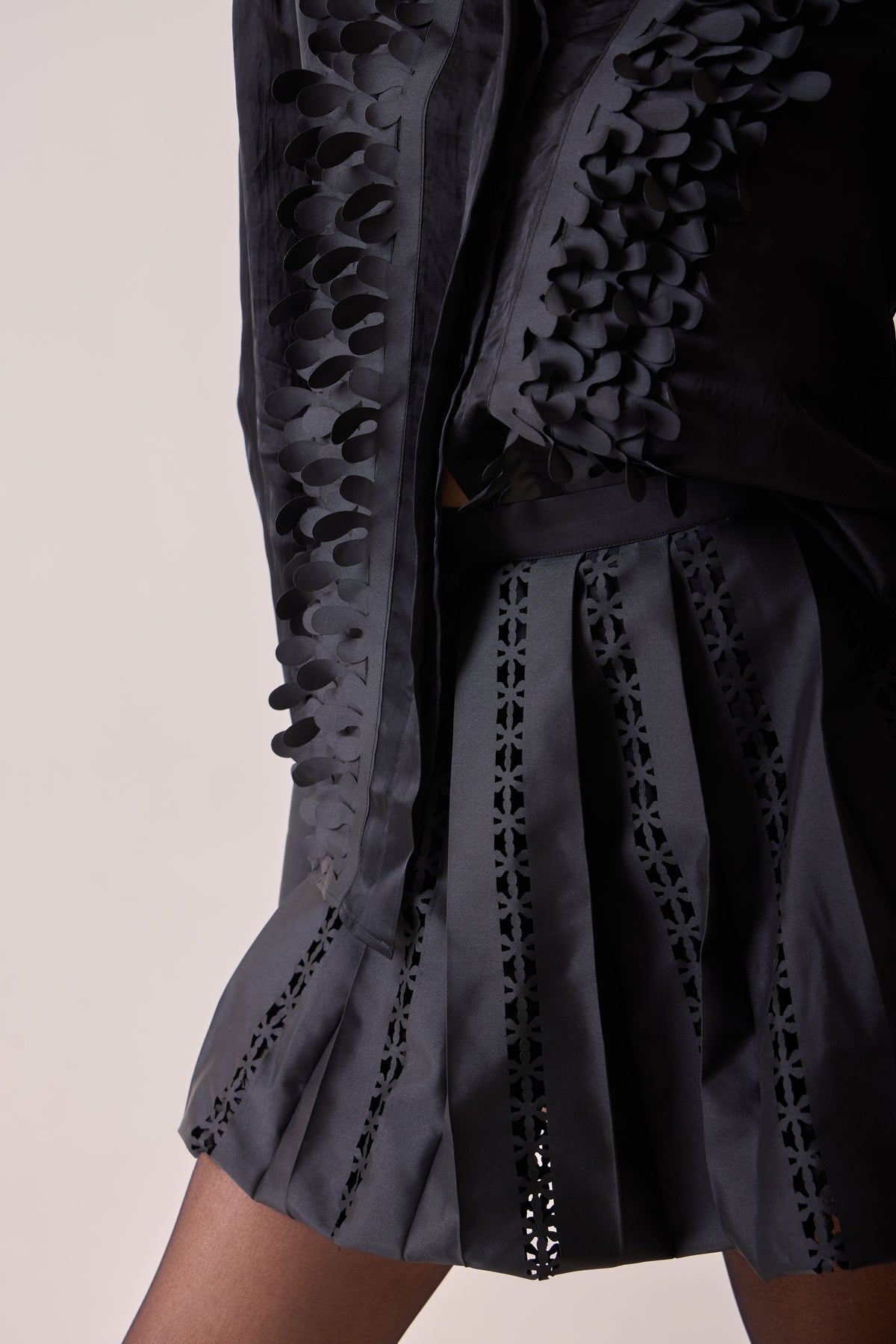 Noir Bubble Skirt view 2 — Needle ten, The Curated Collective