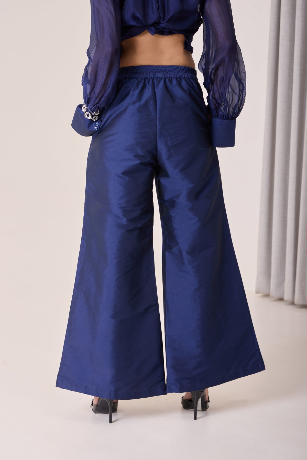 Midnight Flared Pants view 2 — Needle ten, The Curated Collective