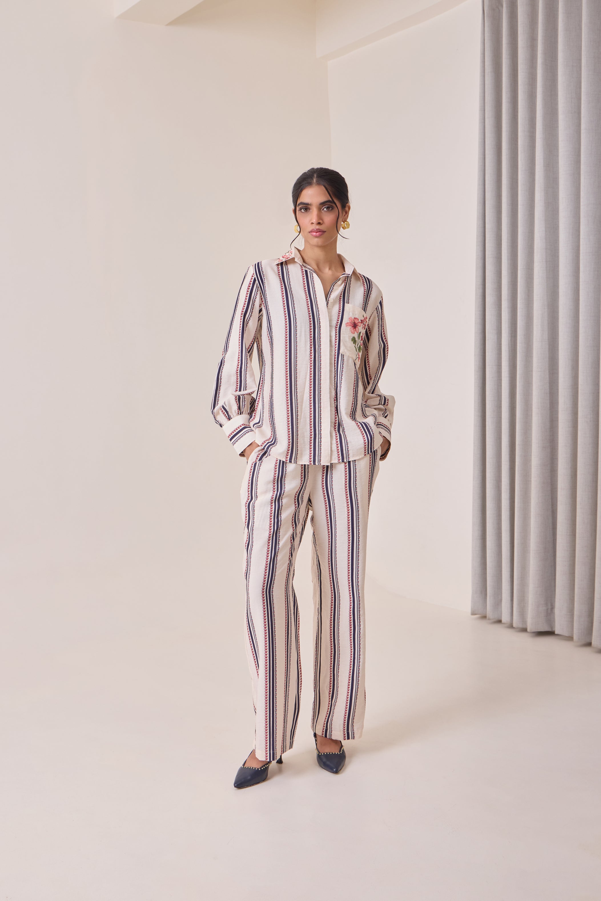 Creme Petal Pocket Shirt