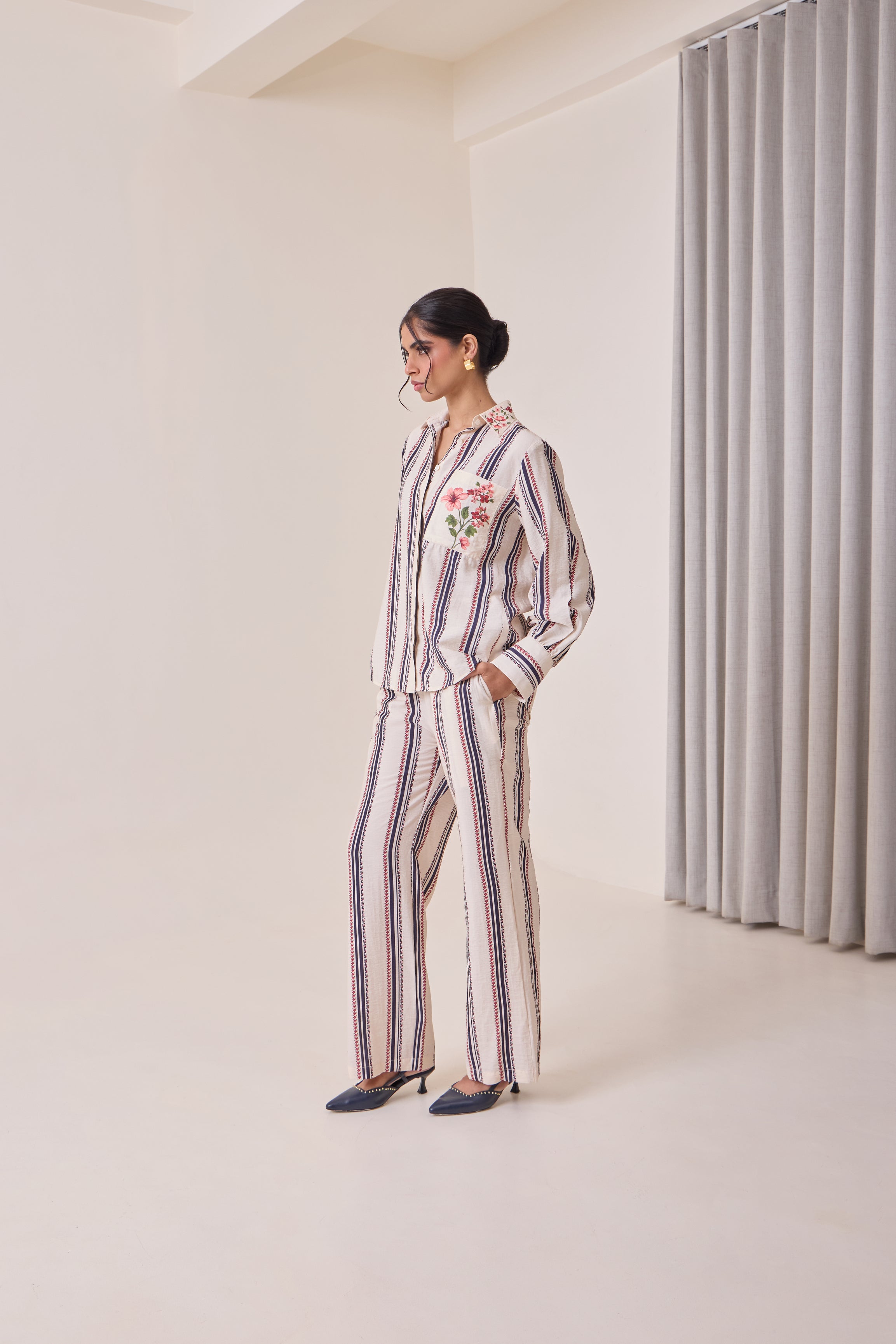 Creme Petal Pocket Shirt