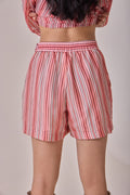 Plum Striped Shorts