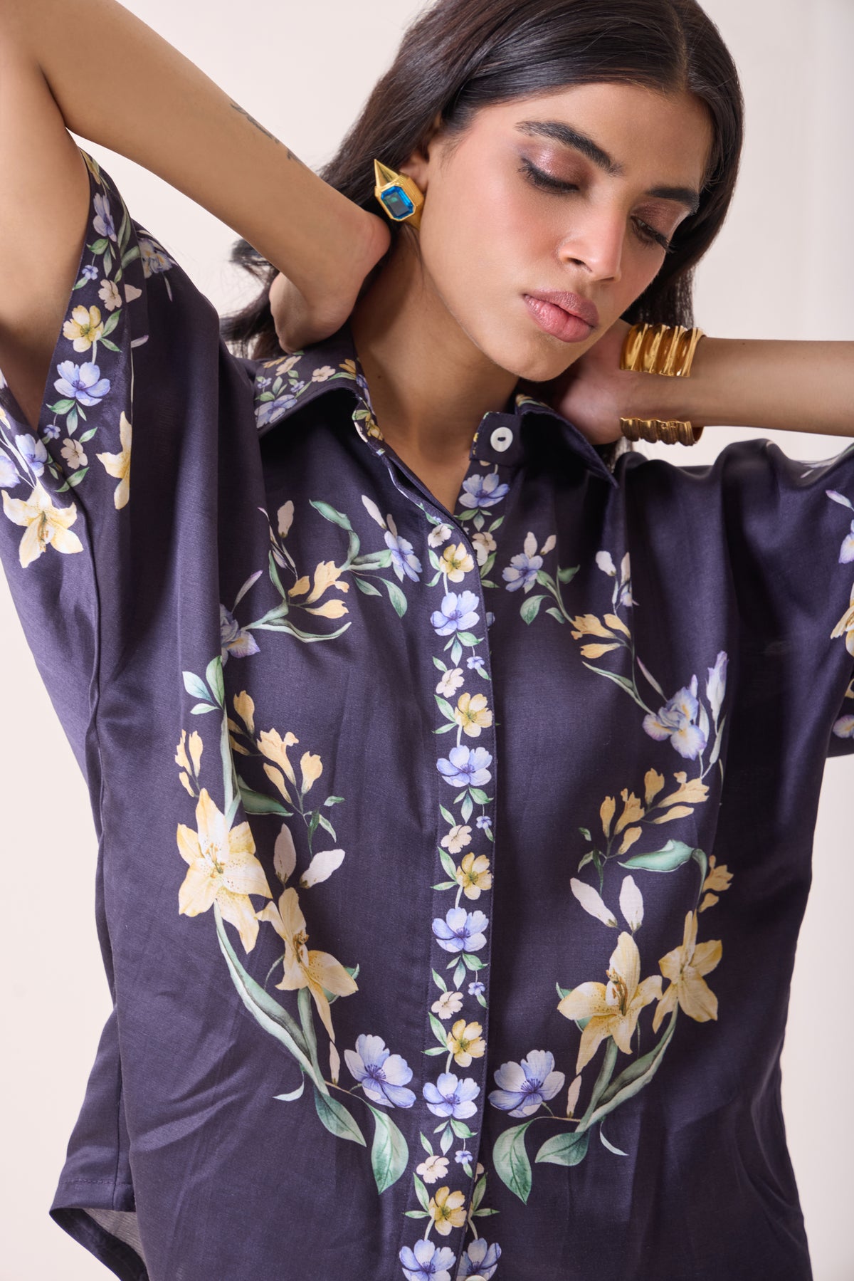 Fleur Archive Shirt view 2 — Needle ten, The Curated Collective