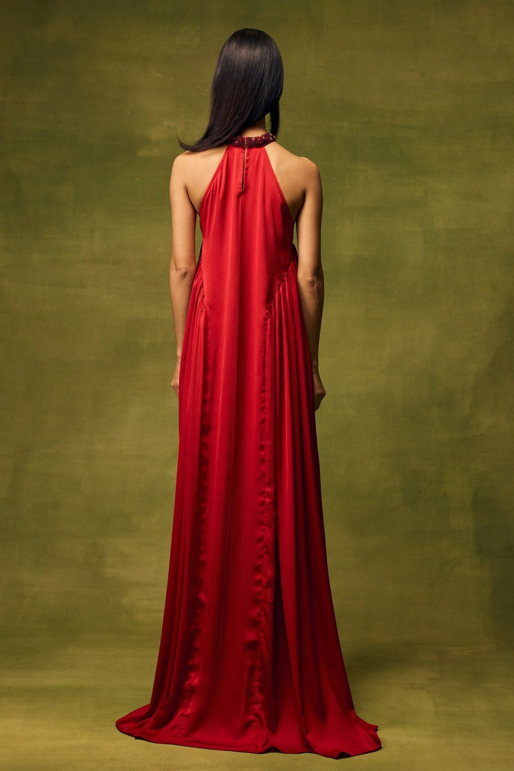 Roselle Glow Halter Dress