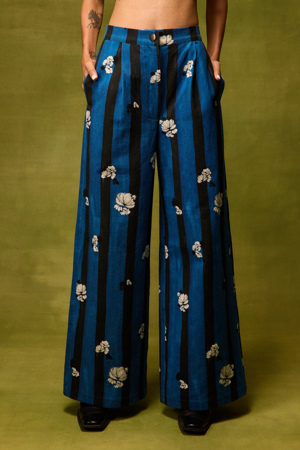 Saphiré Bloom Straight Trousers — Pocketful of Cherrie, The Curated Collective
