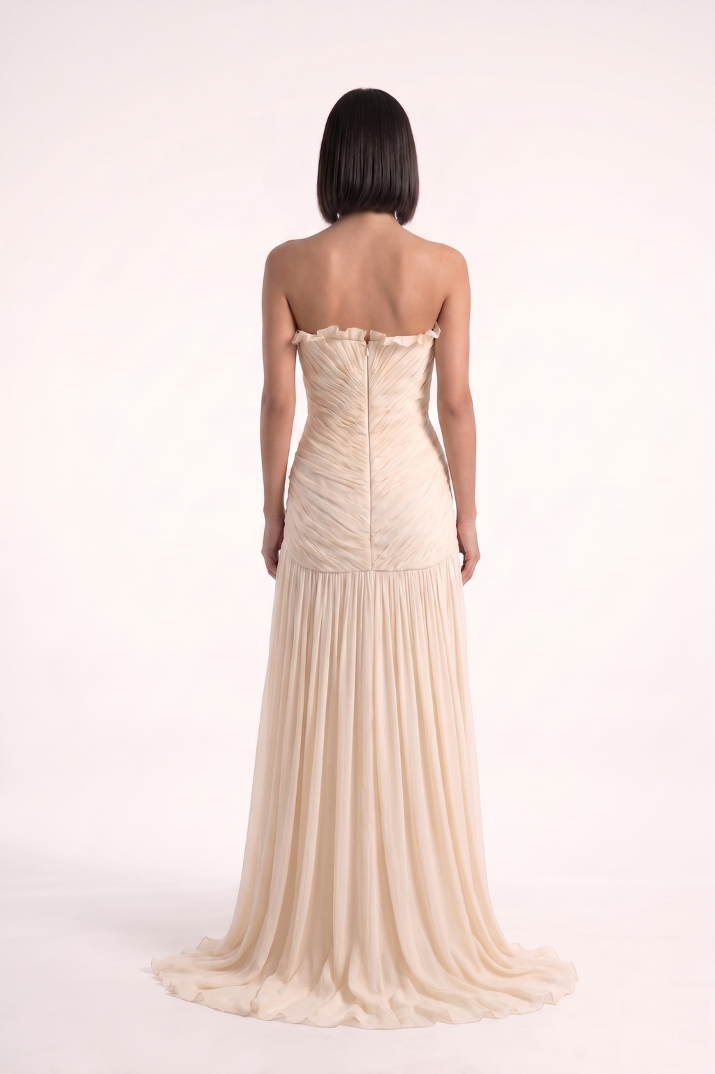 Off Shoulder Draped Gown - PU27:RW01 back