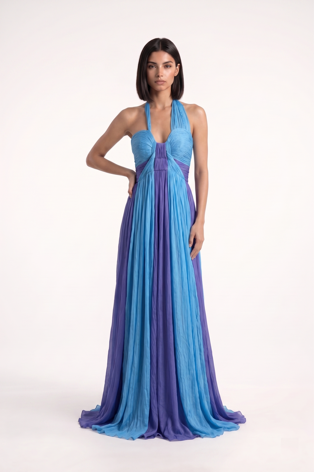 Double Shade Draped Gown - PU27:RW09 1