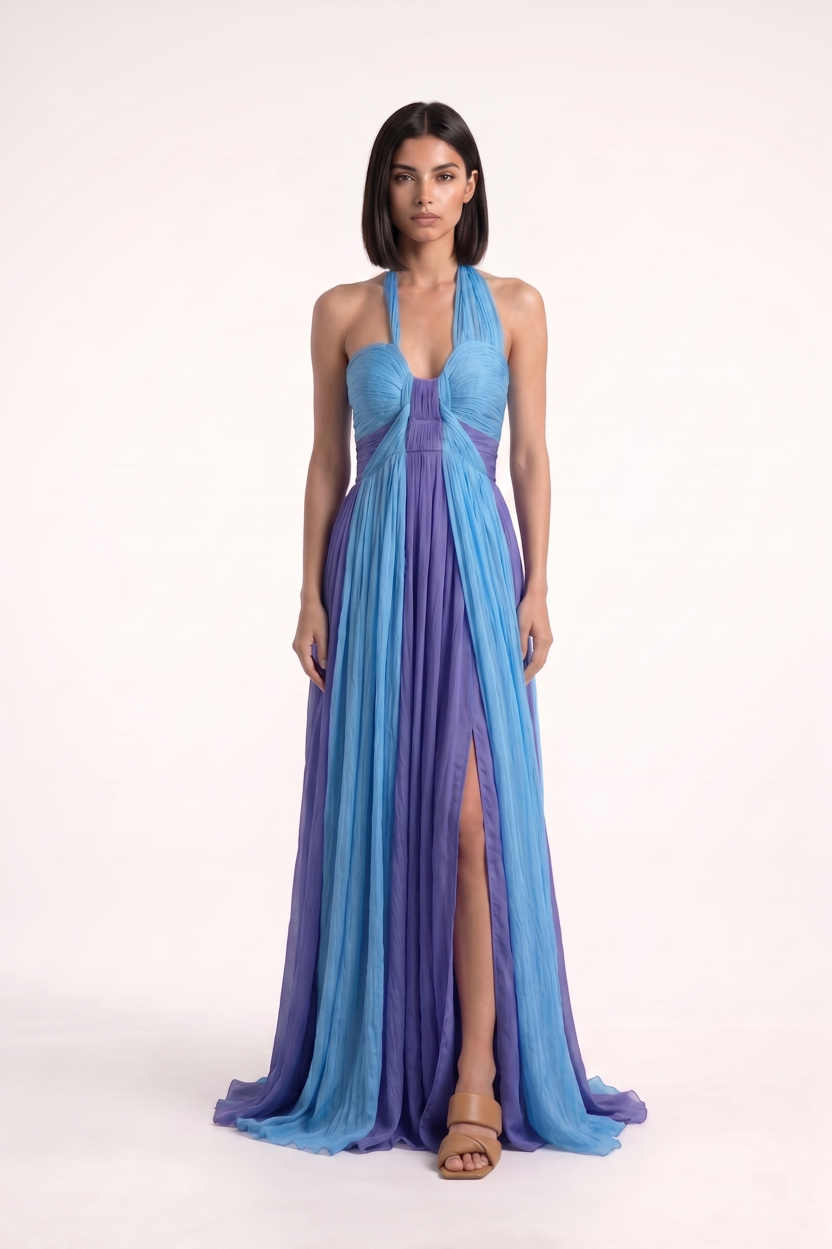 Double Shade Draped Gown - PU27:RW09 2