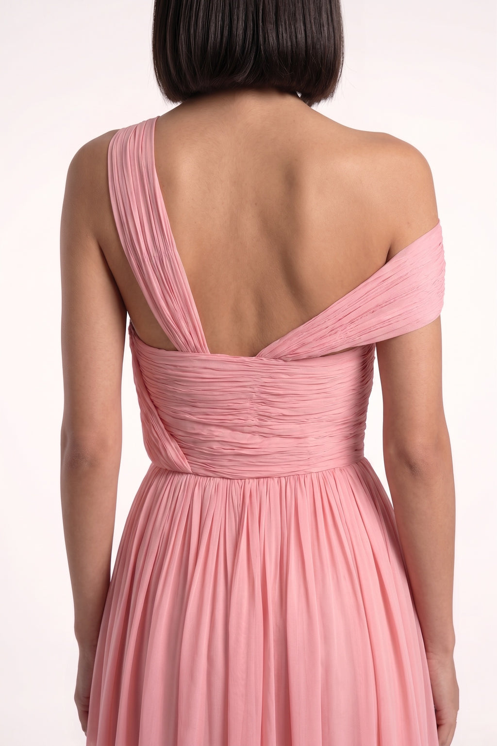 Off Shoulder Draped Pink Gown - PU27:RW10 3 detail back 
