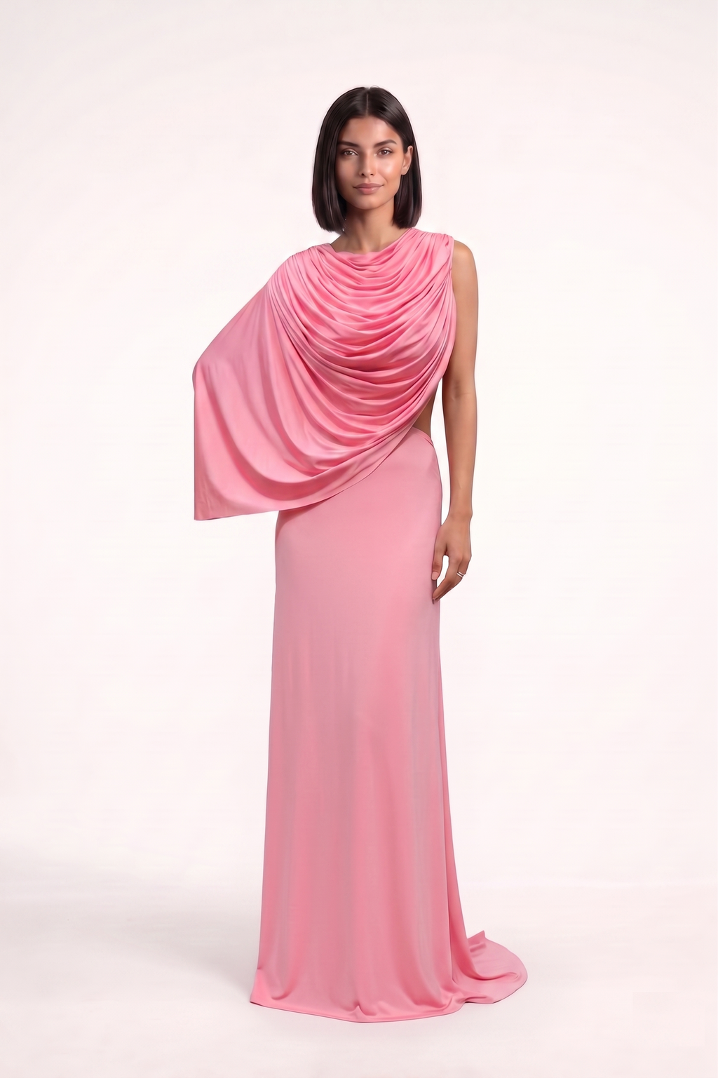 Cowl Backless Drape Gown -  PU27:RW11 2