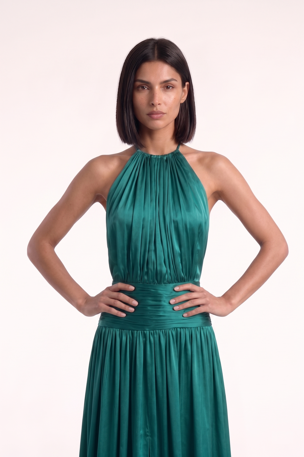 Teal Halter Gown - PU27:RW16 1