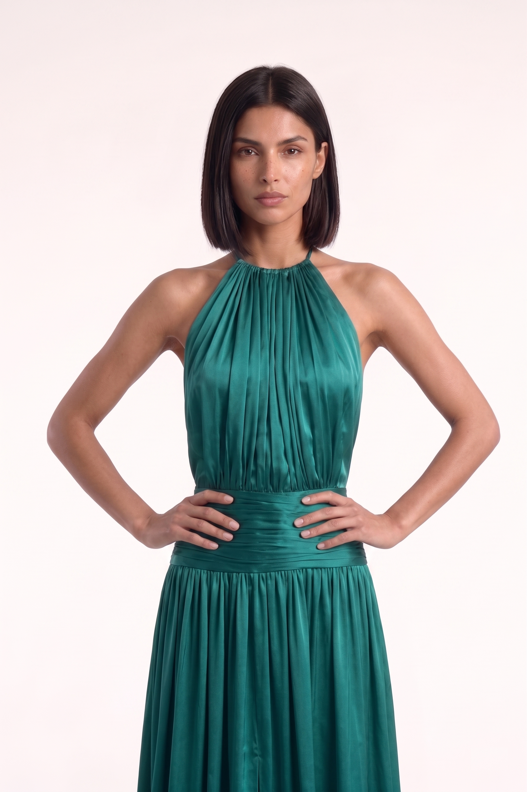 Teal Halter Gown - PU27:RW16 1
