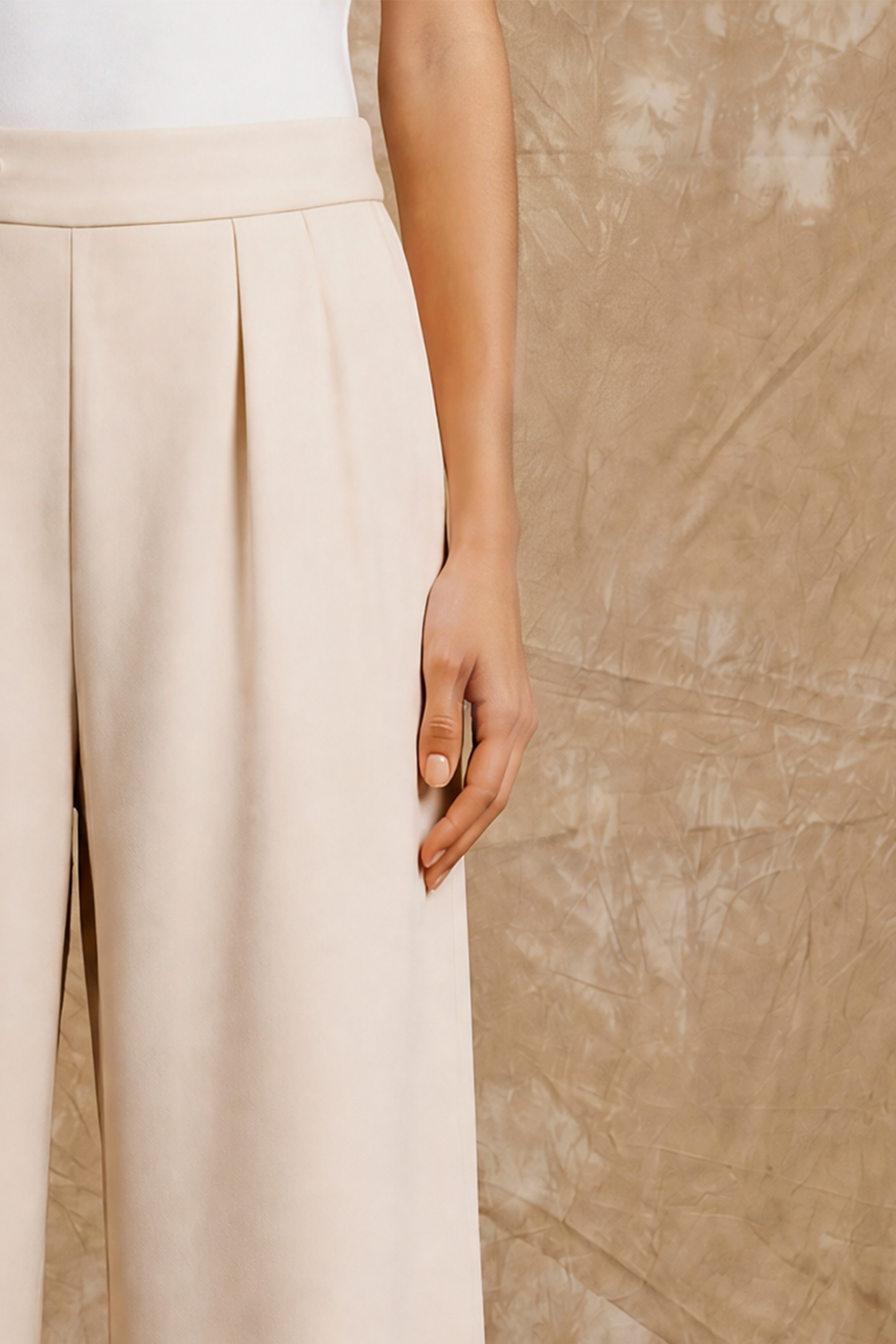 Wide-Leg Trouser — Marshmallow