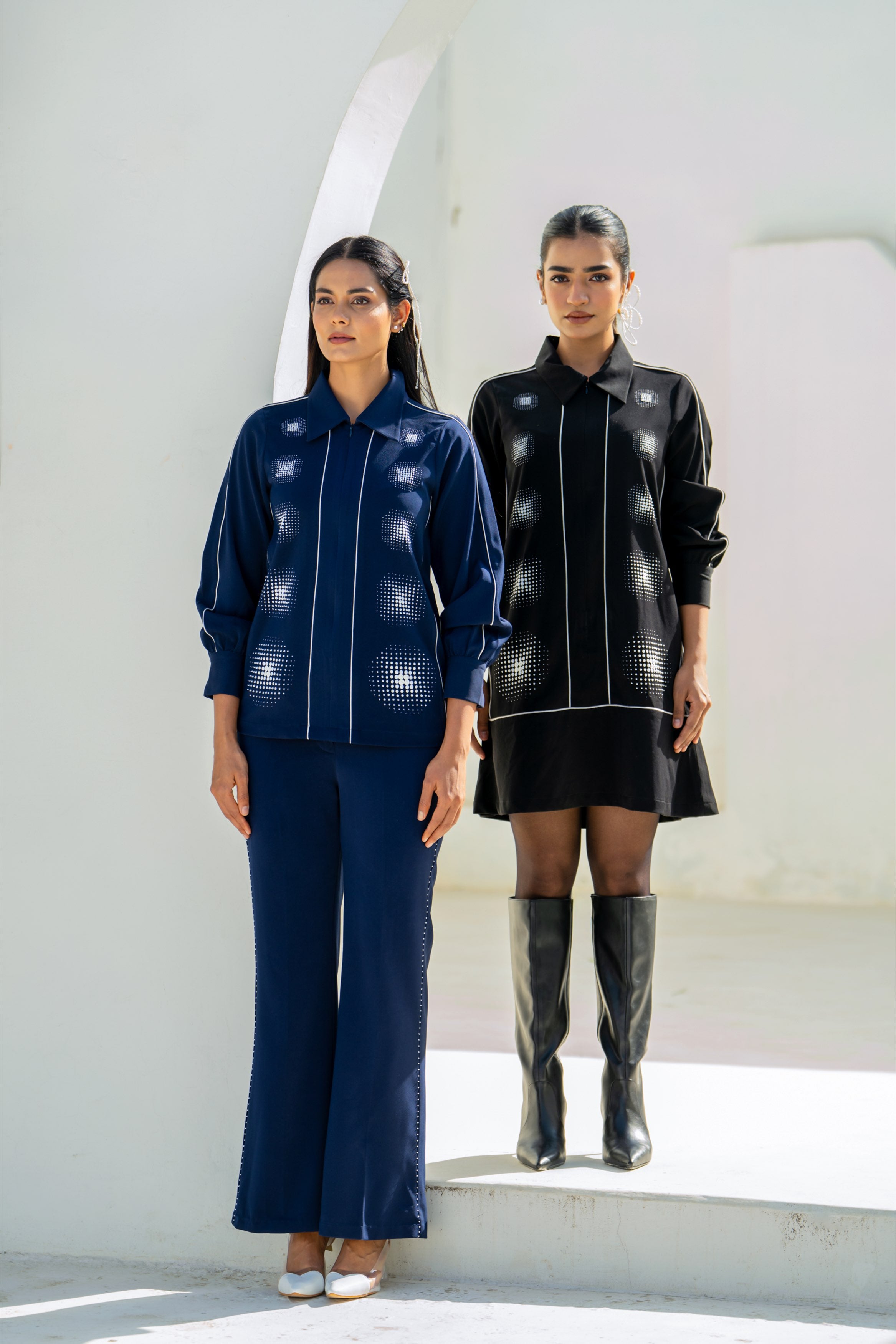 Navy Moon Gradation Coord Set