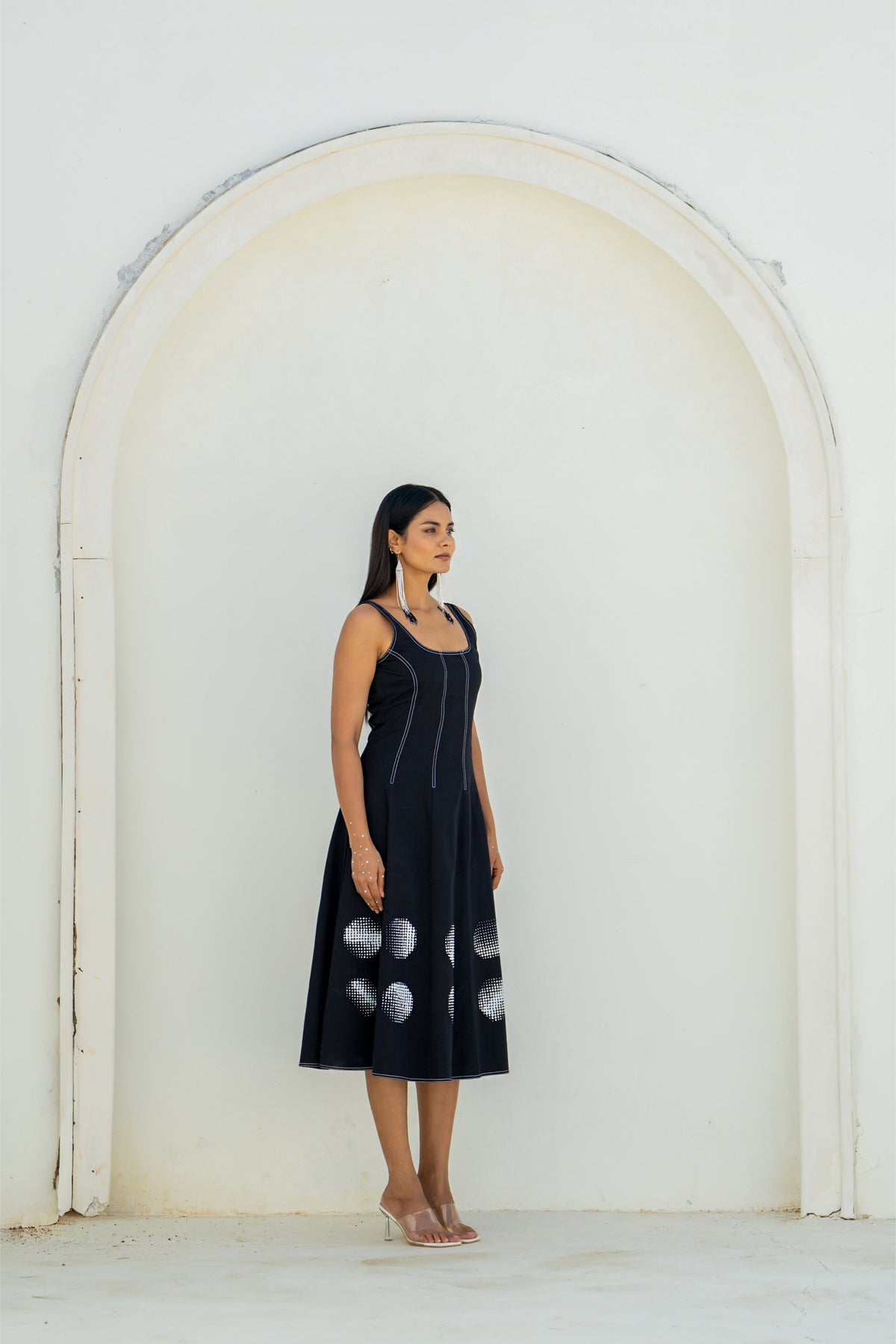 Moon Shadow Panel Dress view 2 — Shop 963 Label, The Curated Collective