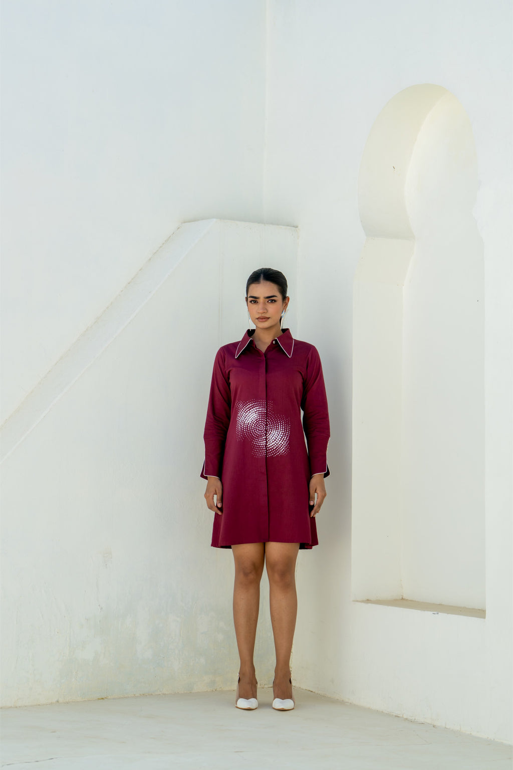 Deep Wine Orbit Dress