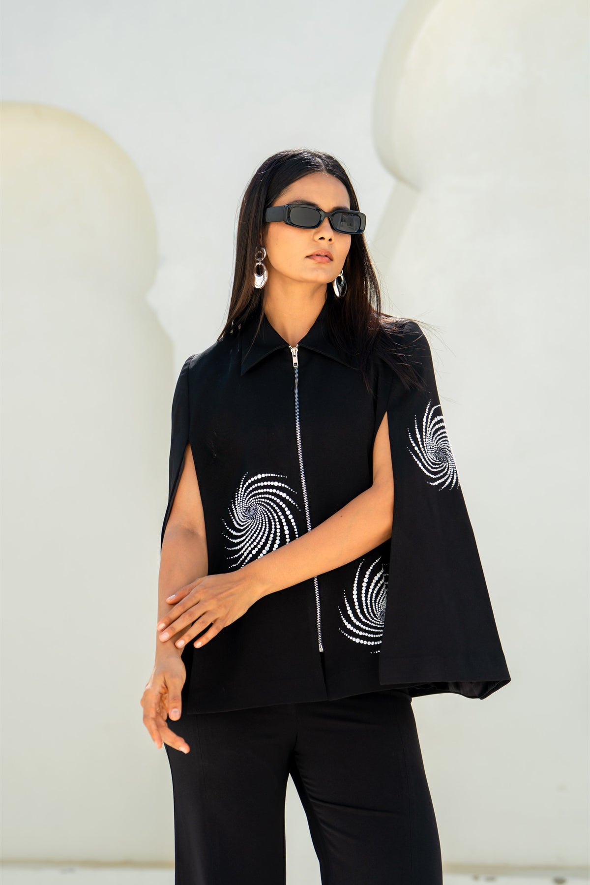 Black Eclipse Spiral Cape Set — Shop 963 Label, The Curated Collective
