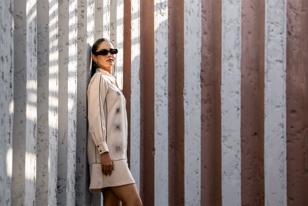 Beige Moon Gradation Dress