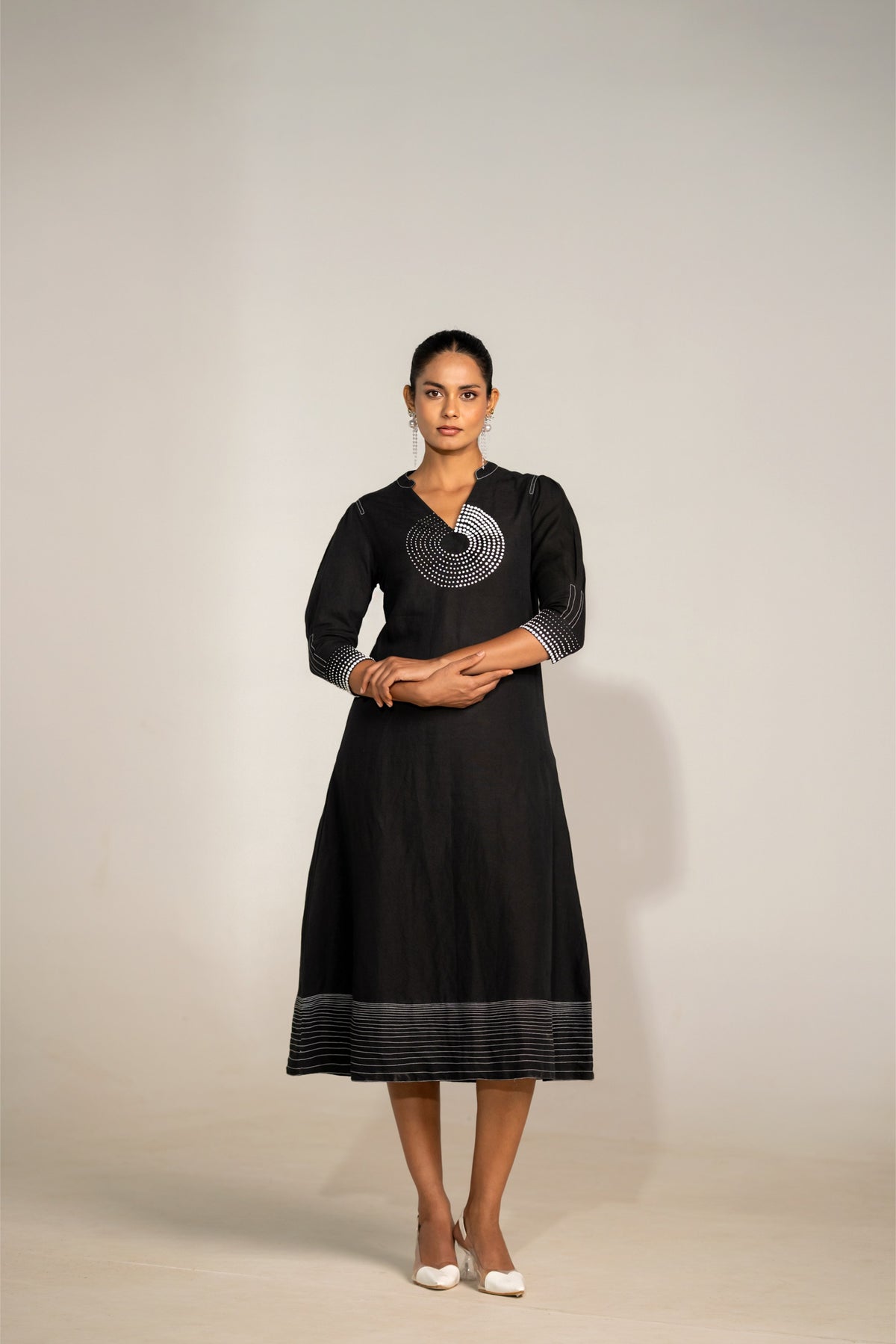 Noir Linen Dress — Shop 963 Label, The Curated Collective