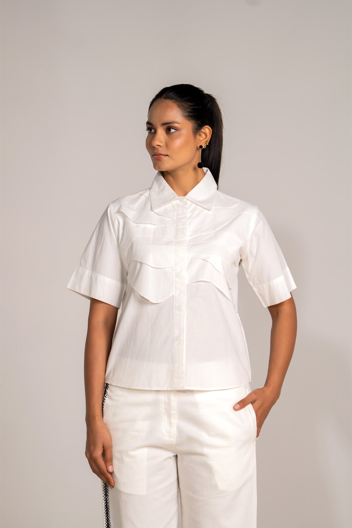 Crisp White Wave Shirt — Shop 963 Label, The Curated Collective