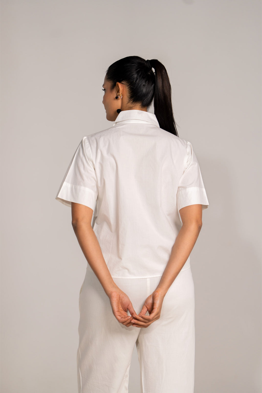 Crisp White Wave Shirt