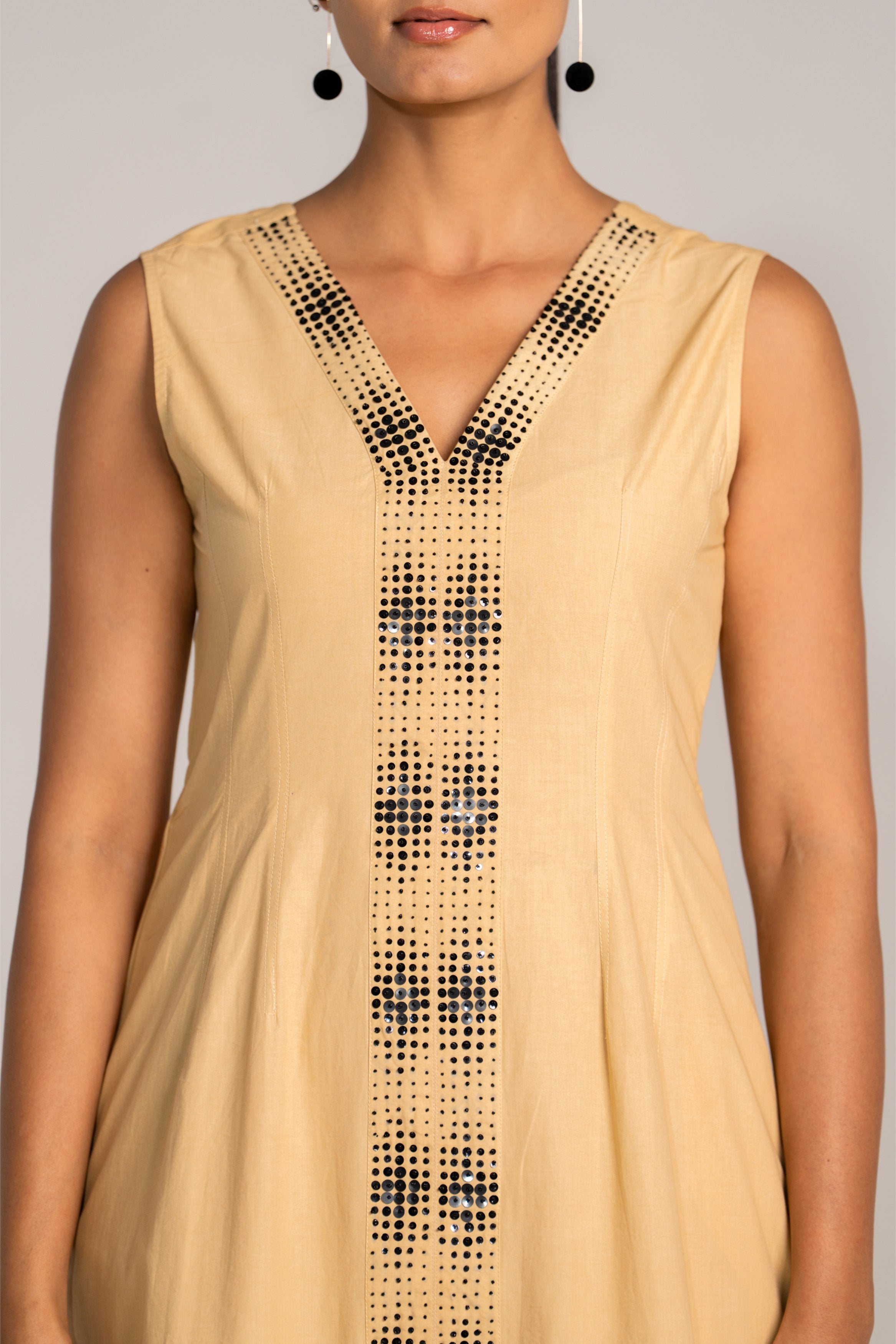 Golden Solstice Midi Dress