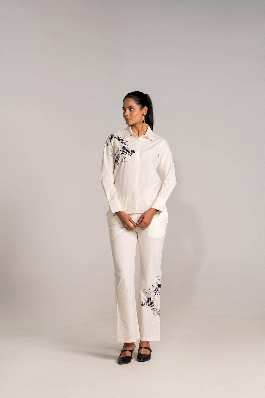 Halftone Ecru Coord Set