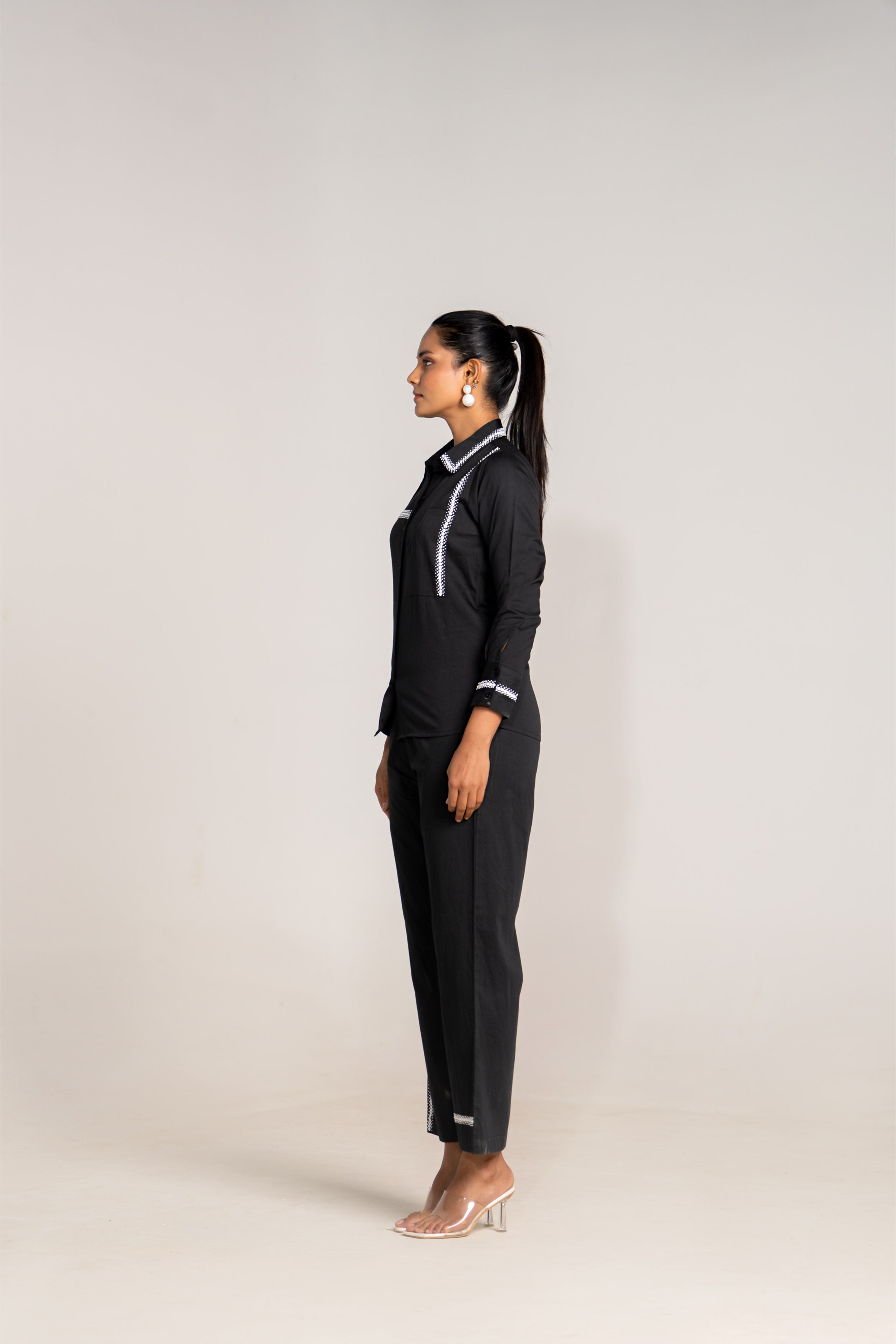 Assymetrical Black Coord Set