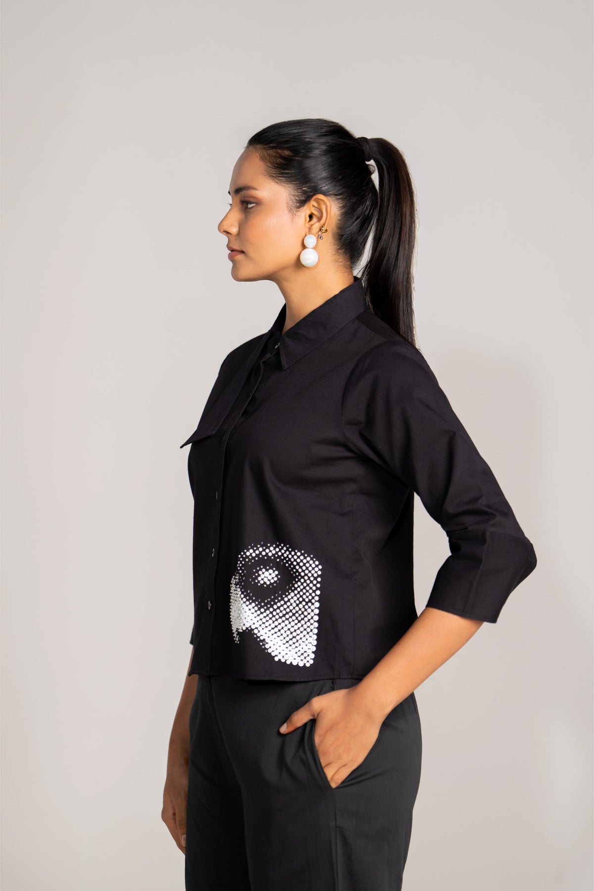 3D Bird Black Shirt view 2 — Shop 963 Label, The Curated Collective