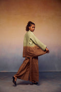 CLASSIC OMBRE SUIT - PASTEL GREEN + COCOA