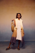 OMBRE KIMONO - IVORY + PONDI KHAKI + CHARCOAL