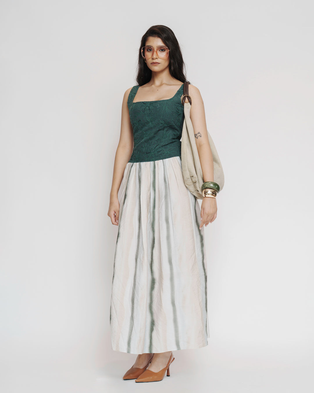 Corduroy Embroidered Maxi Dress — annstudios.in, The Curated Collective