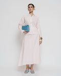 Blush pink textured linen set