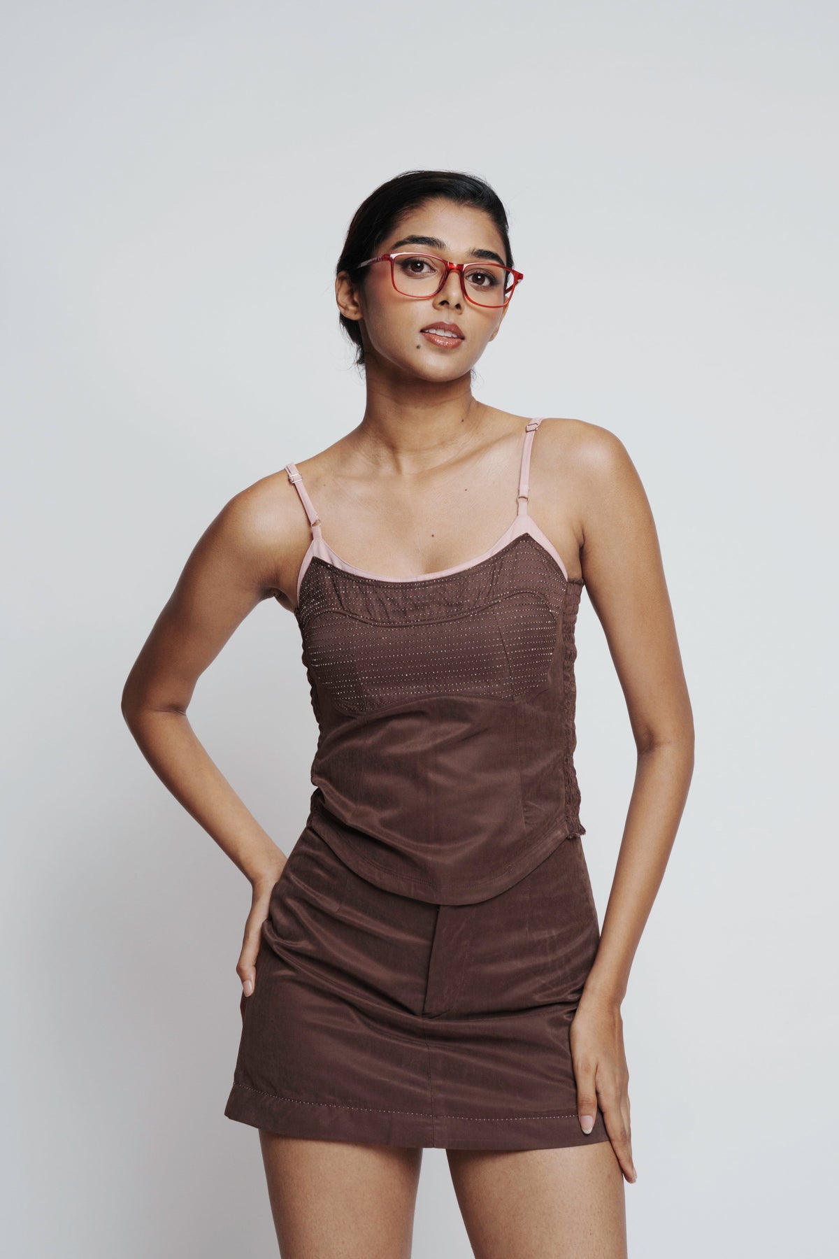 Suede Mini Skort — annstudios.in, The Curated Collective