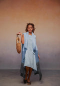 OMBRE KIMONO - SMOKE BLUE + SANTORINI BLUE + GREY BLUE