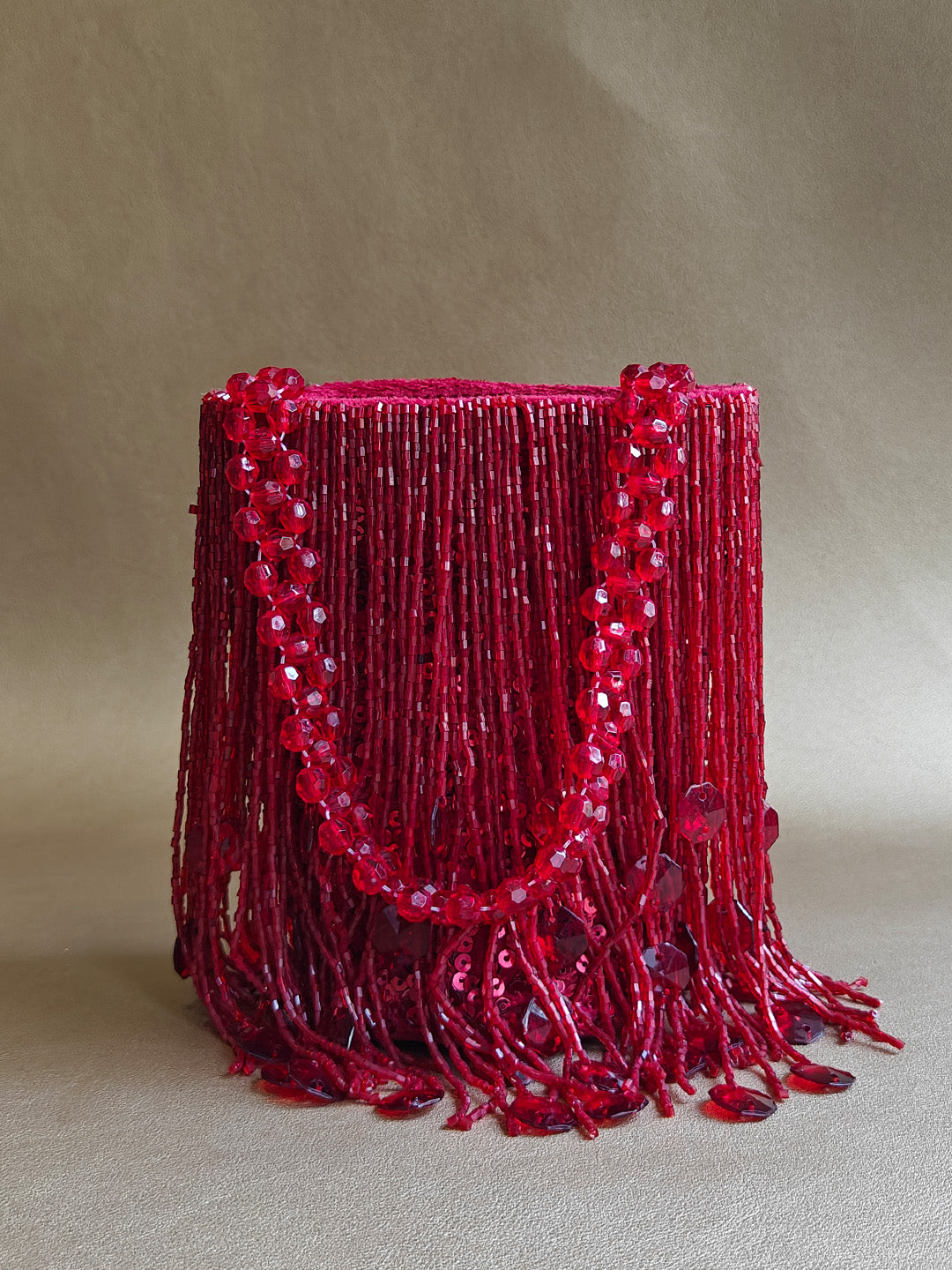 Crimson Red Shimmy Bag