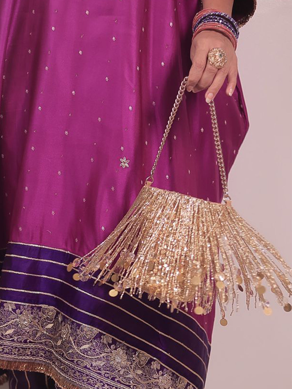 Gold Shimmy Bag