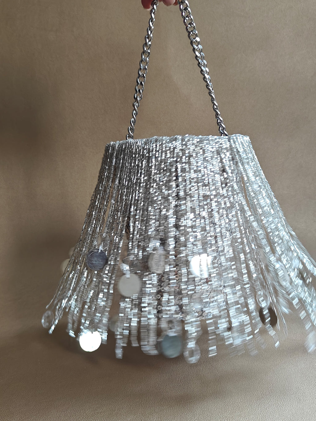 Silver Shimmy Bag