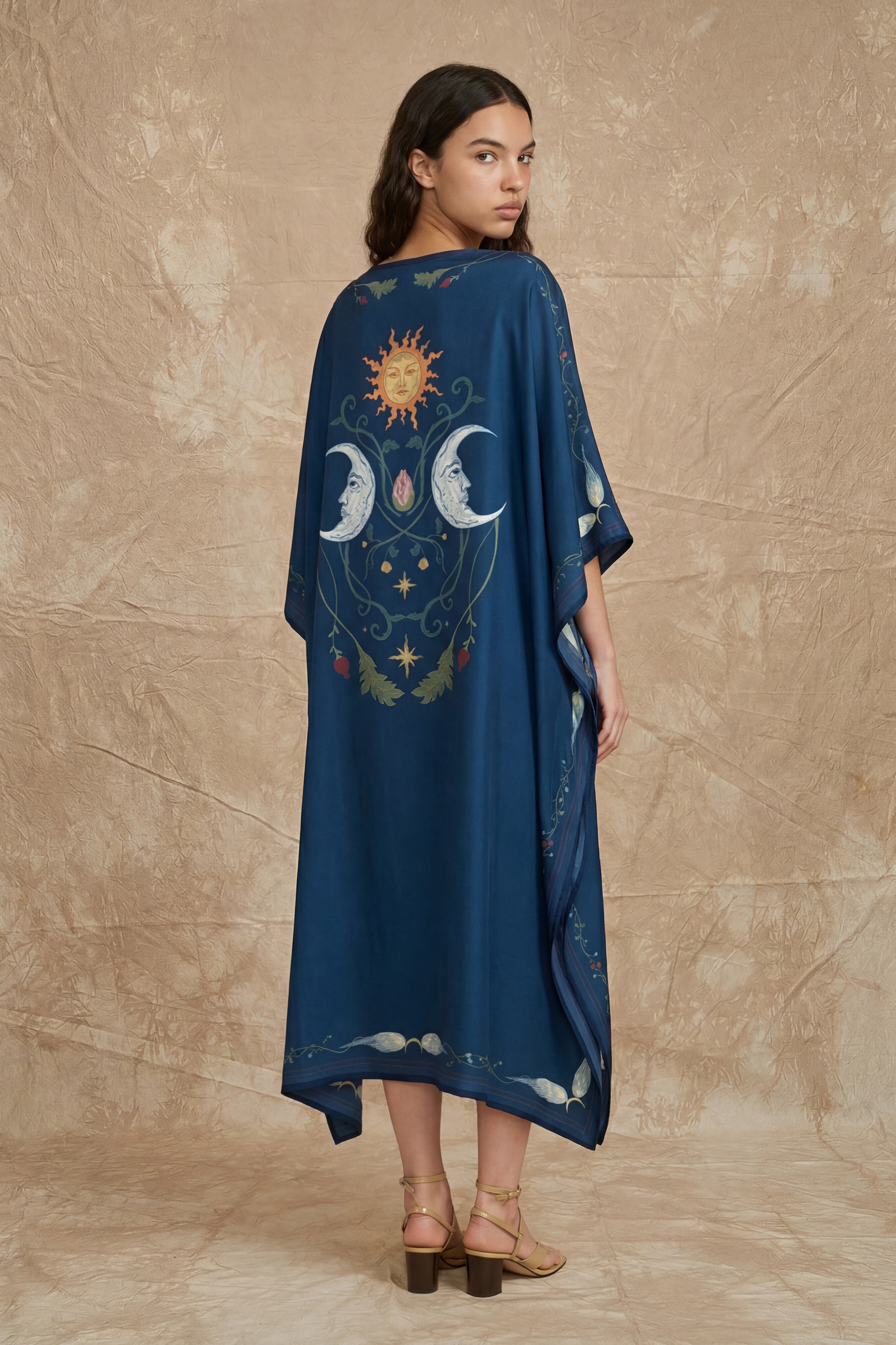 Sun Sigil Kaftan — Midnight