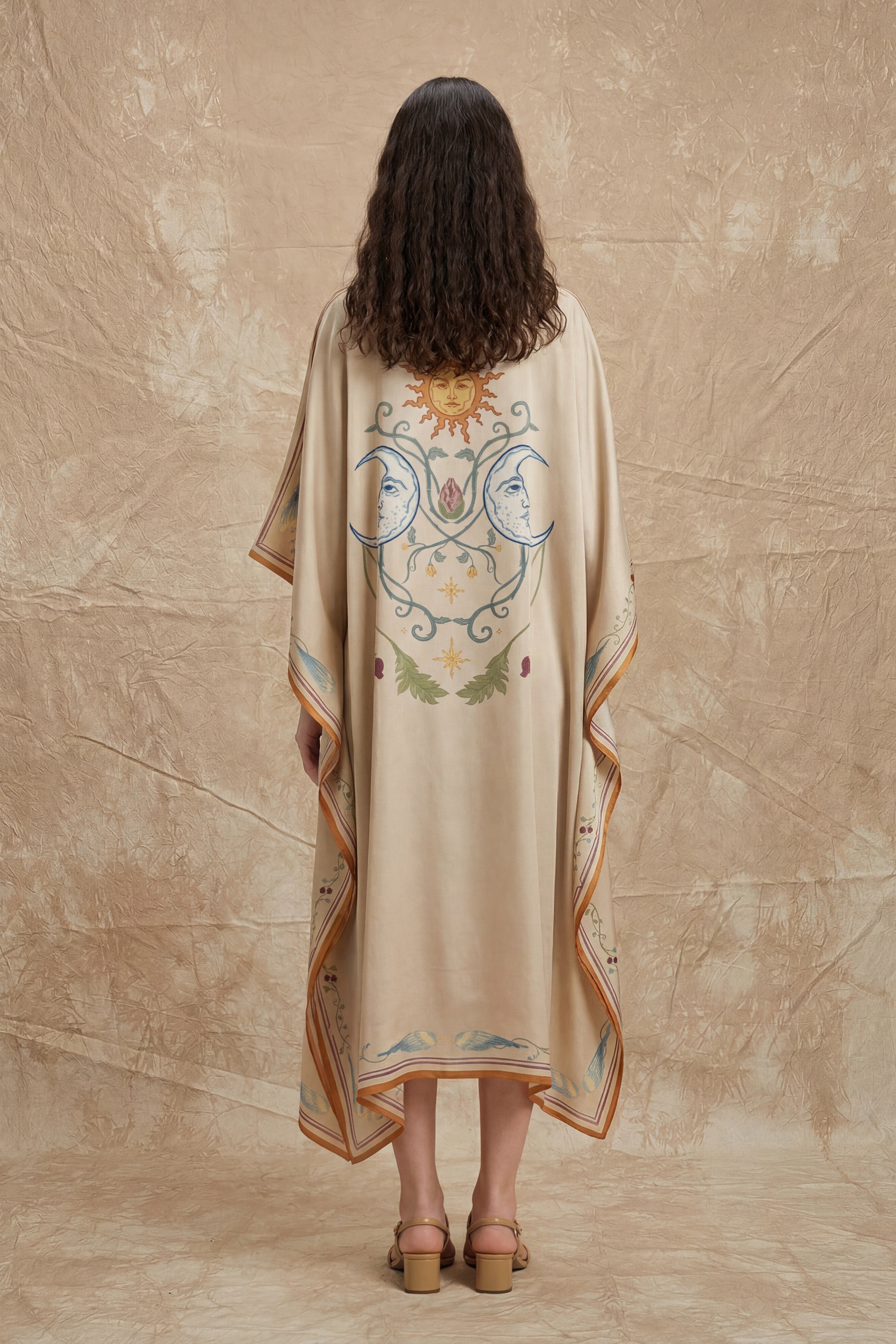 Sun Sigil Kaftan — Sea Pearl