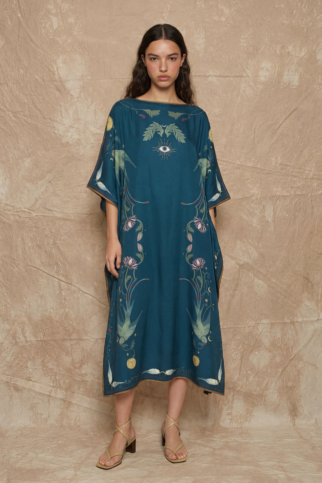 Sun Sigil Kaftan — Midnight