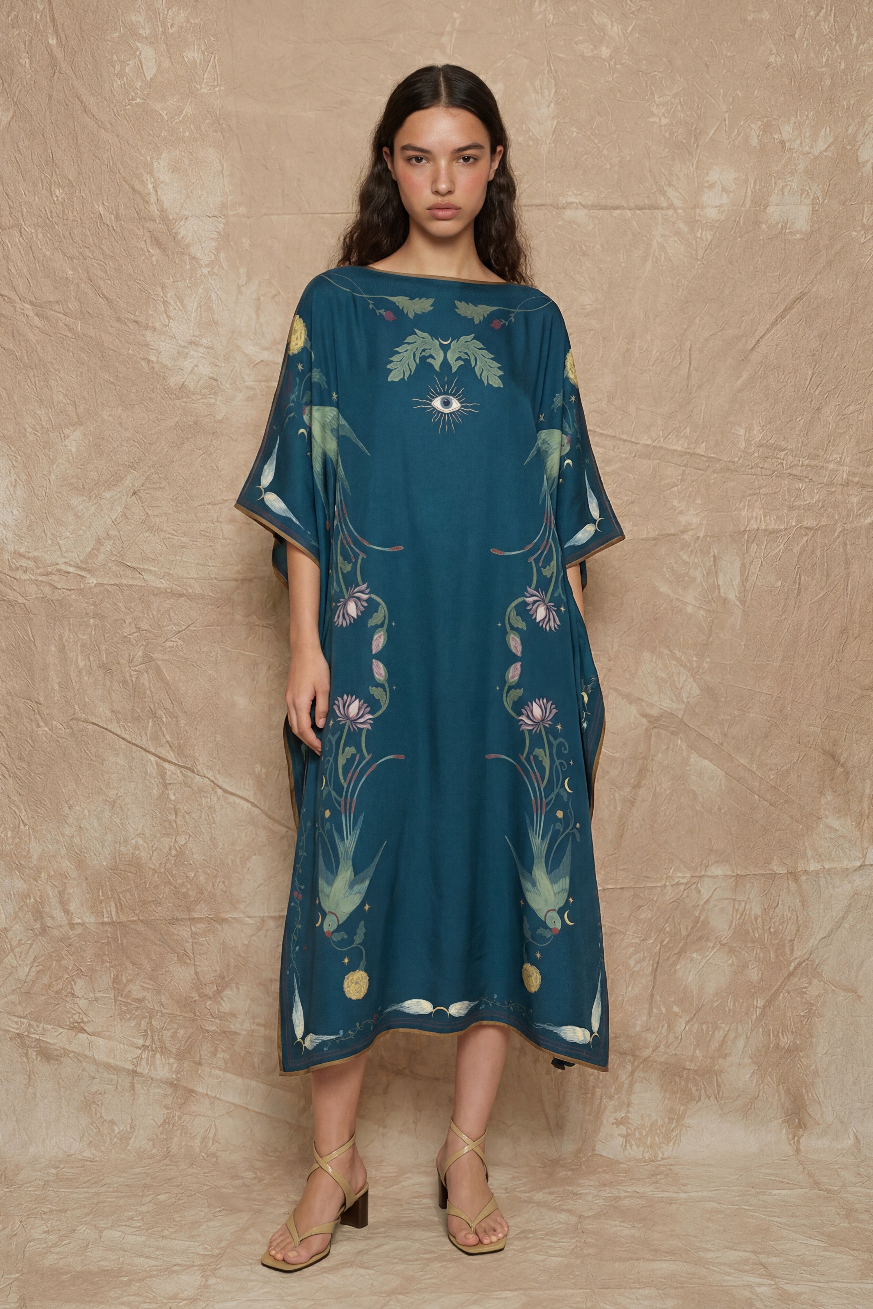 Sun Sigil Kaftan — Midnight