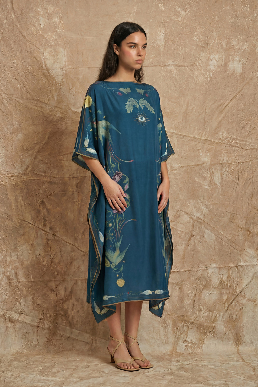 Sun Sigil Kaftan — Midnight