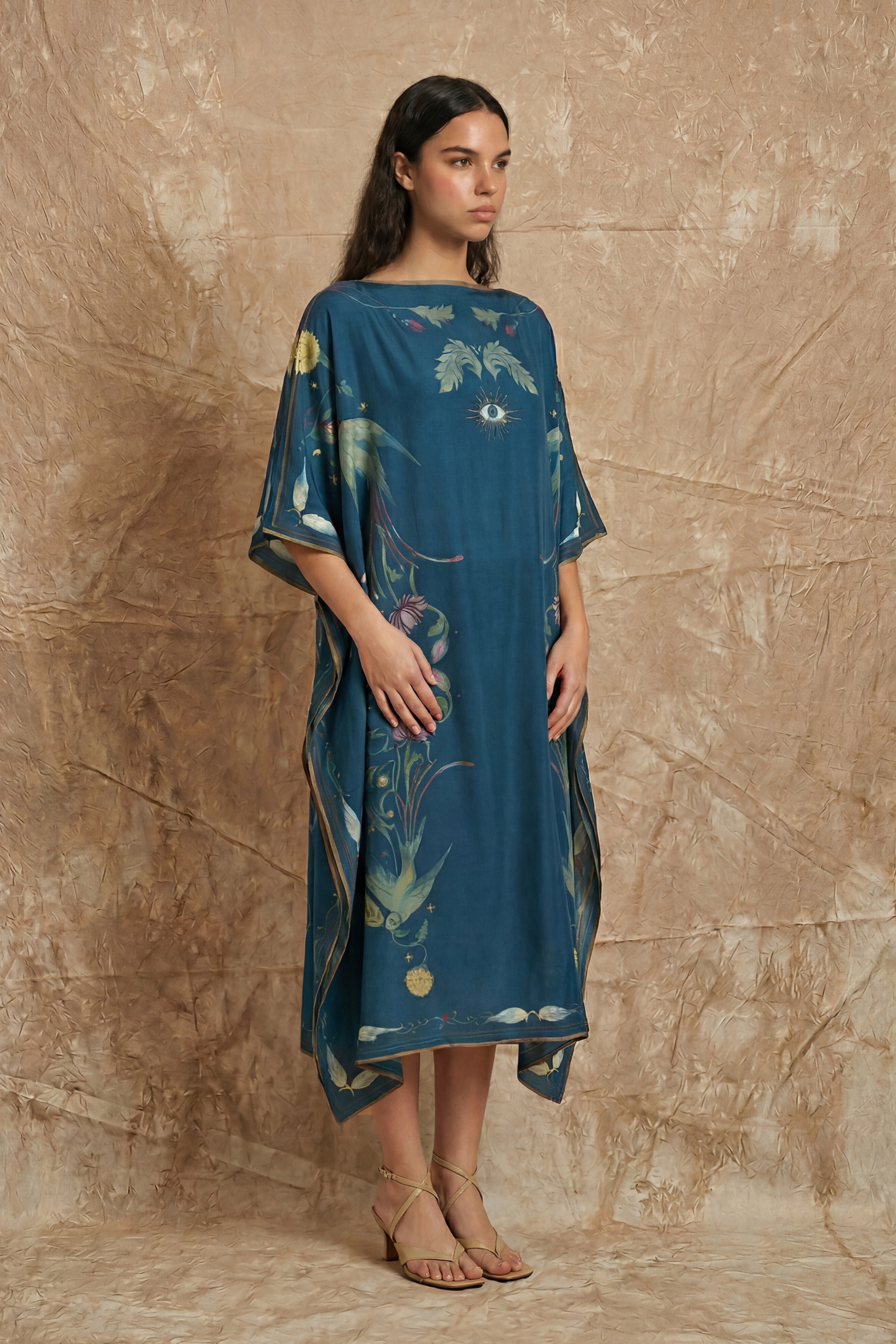 Sun Sigil Kaftan — Midnight