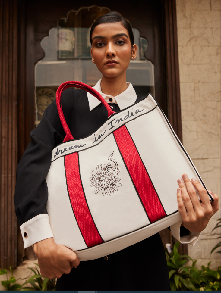 The India Tote - Poppy Red