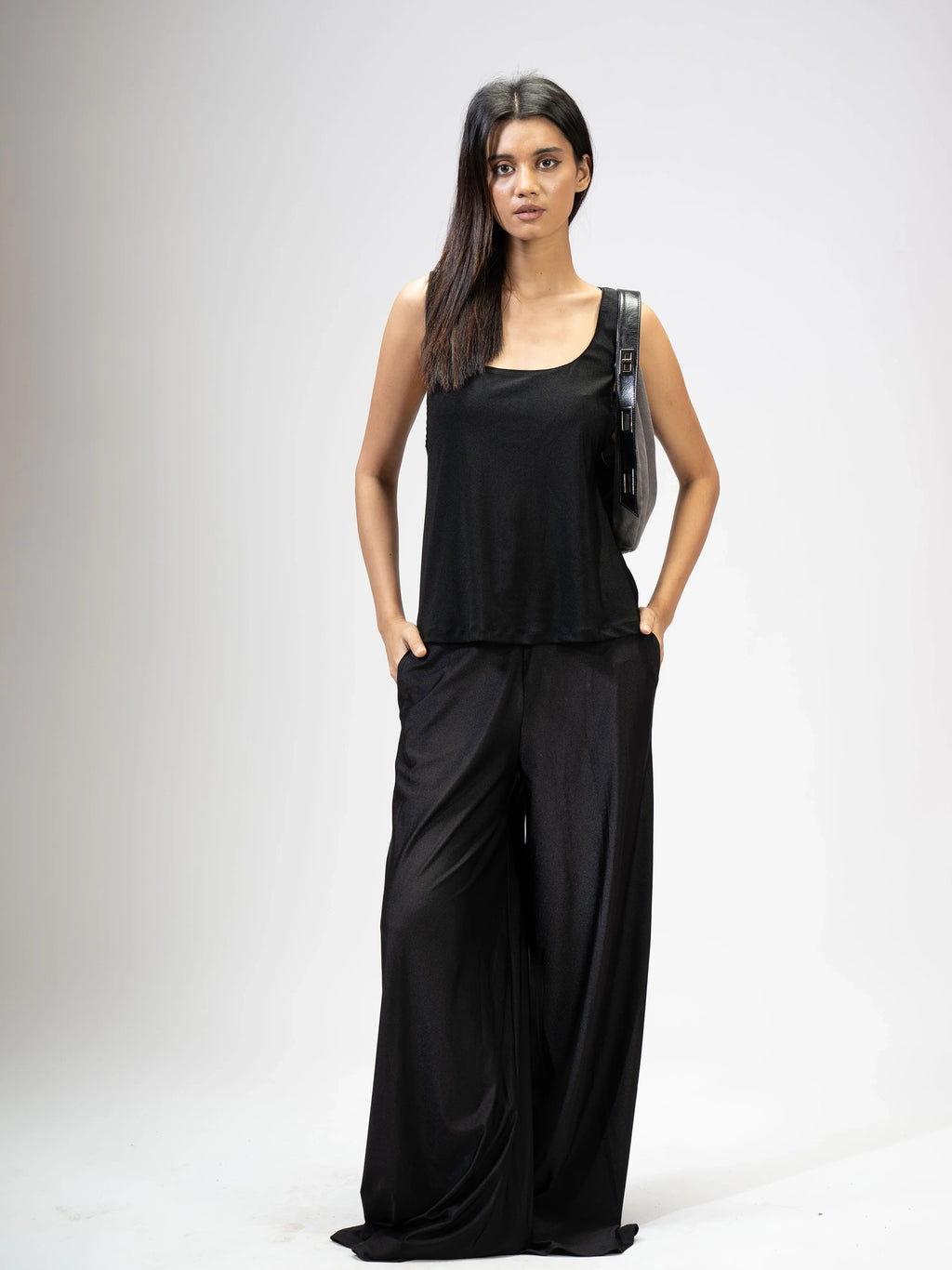 Stone Suede Sack Bag