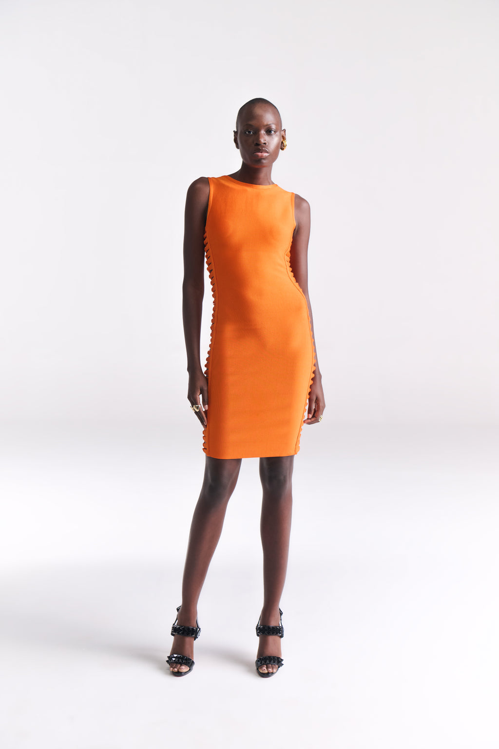 Bodycon Dress with Cutout Bow Detailing along the Sides