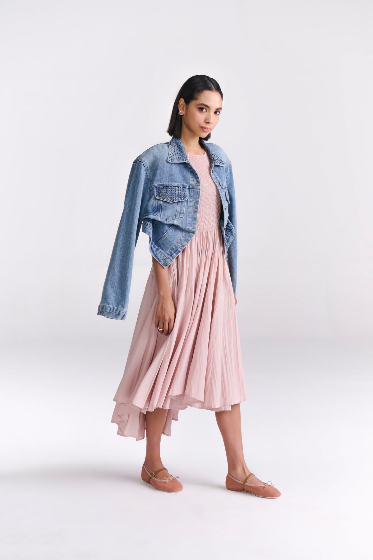Blue Denim Jacket with Rhinestone Detail — Tastes Like Couture, The Curated Collective