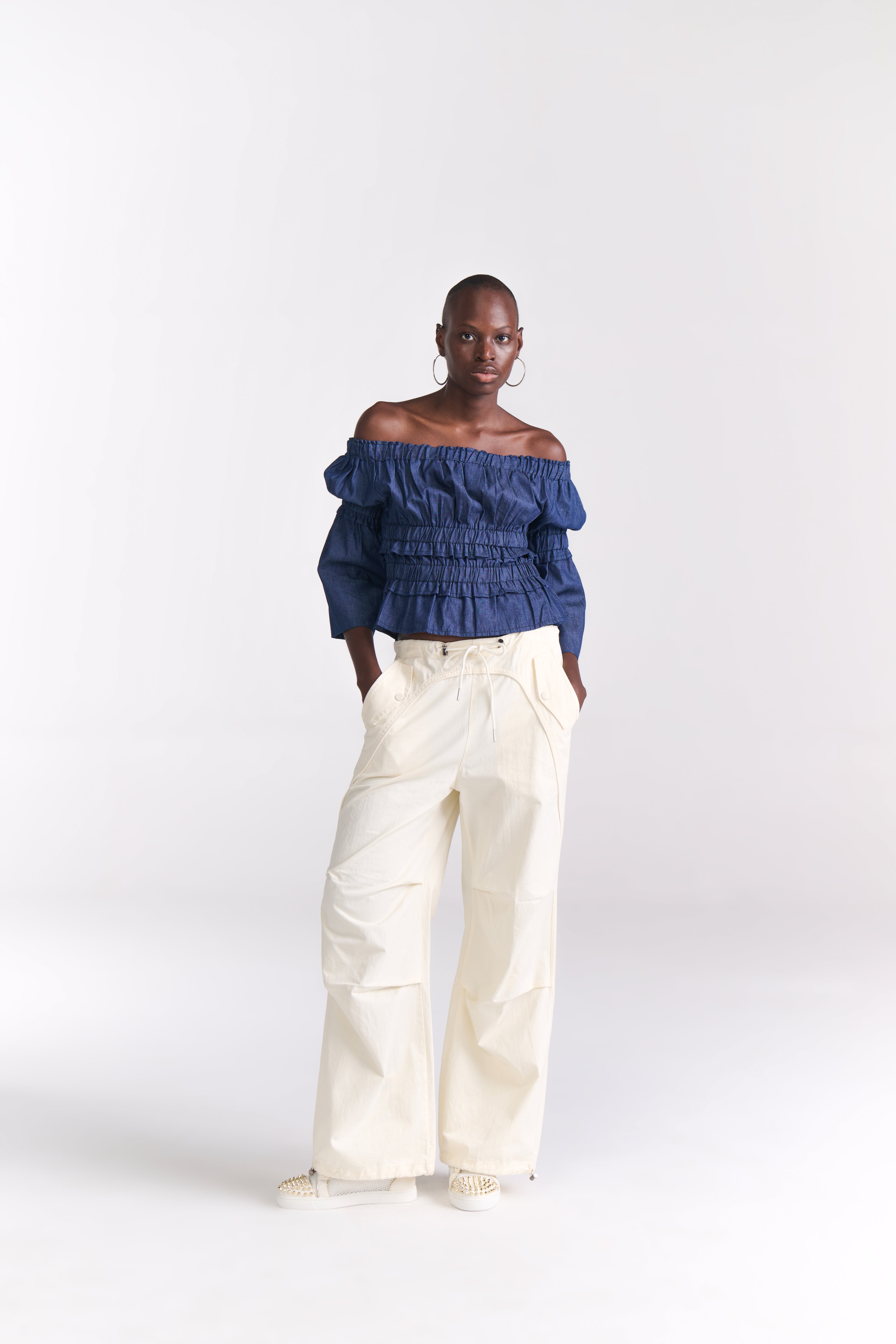 Off White Parachute Pants