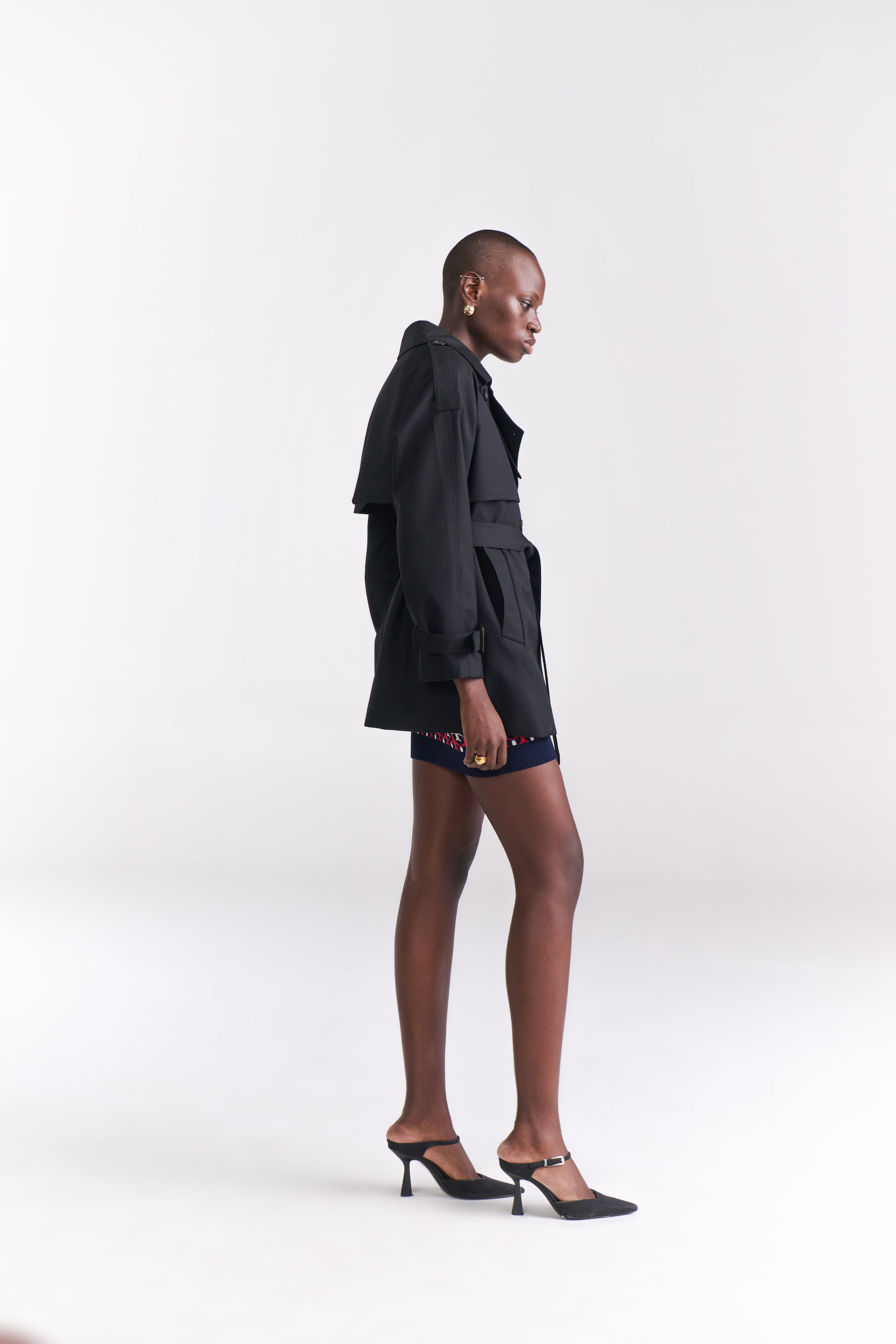 Black Short Trench Coat