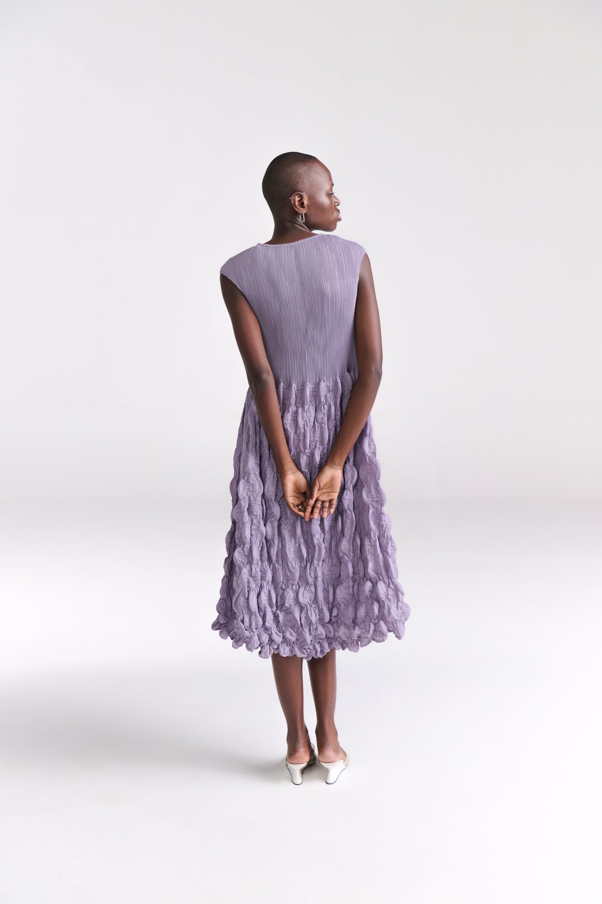 Lavender Crinkled Midi Dress — Tastes Like Couture, The Curated Collective